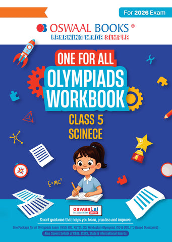 One For All Olympiads Workbook Class 5 Science | Questions for SOF NSO & Other Olympiad Exams 2026 | With Sample Practice Papers & Oswaal.AI
