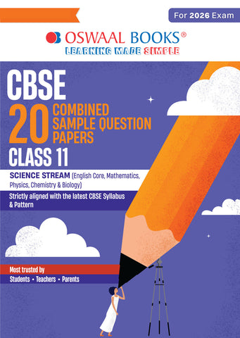 CBSE 20 Combined Sample Question Papers class 11 Science stream (English Core, Mathematics, Physics, Chemistry & Biology)