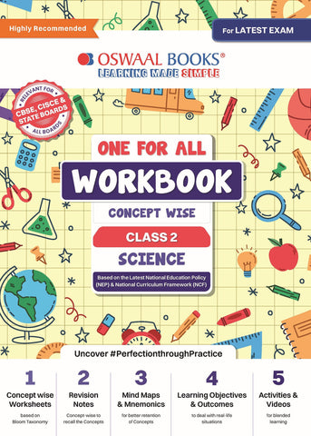 Oswaal One for All Workbook with Practice Worksheets Class 2 – Science | As per NEP & NCF (NCERT) | Useful for CBSE & ICSE | Understand Everyday Concepts Through Simple Examples