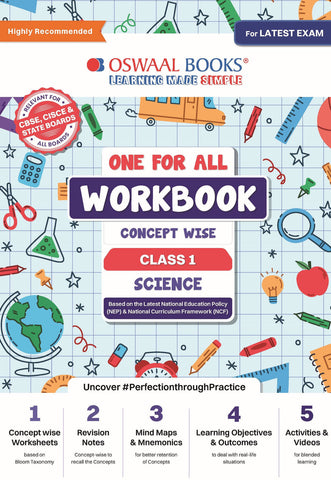 Oswaal One for All Workbook with Practice Worksheets Class 1- Science I As per NEP & NCF (NCERT) I Useful for CBSE & ICSE I Learn About Nature, Home & Surroundings with Ease