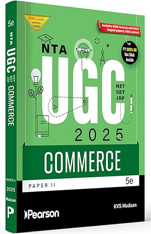 Pearson NTA UGC NET/SET/JRF Paper -II Commerce 2025 | Solved Paper Aug '24 & June'25 | FY 25-26 Tax slab | Chapterwise Practice Questions