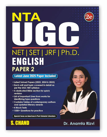 NTA UGC English Paper 2 Book (2nd Latest Edition) 2025 - 2026 | NET/SET/JRF & Ph.D. Entrance Exams | English Literature - Solved PYQ Previous Year Exam Question Papers | 1500+ Questions, 4 Mock Test