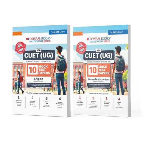 Oswaal NTA CUET (UG) Mock Test Papers | English & General Aptitude Test (Set of 2 Books) | For 2025 Exam