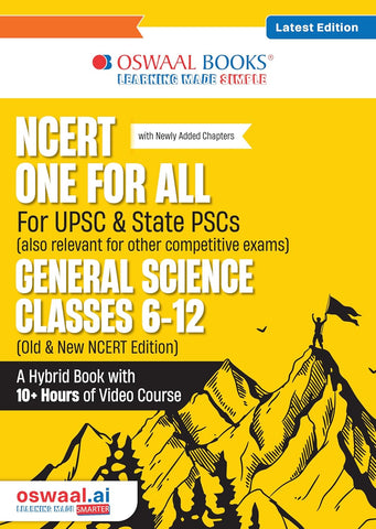 Oswaal NCERT One For All Book for UPSC & State PSCs | General Science Classes 6-12 (Old & New NCERT Edition) Latest Edition