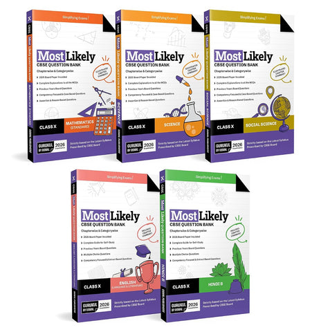 Gurukul By Oswal Most Likely CBSE Question Bank Class 10 Bundles (Set of 5) : Maths, Science, English, Hindi B & Social Science for Exam 2025