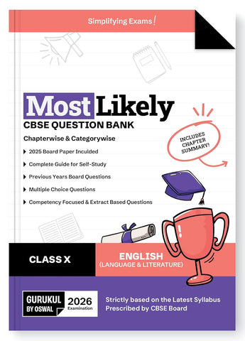 Gurukul By Oswal English (Language & Literature) Most Likely Question Bank : CBSE Class 10 for 2025 Exam