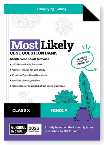 Gurukul By Oswal Hindi A Most Likely Question Bank : CBSE Class 10 for 2025 Exam