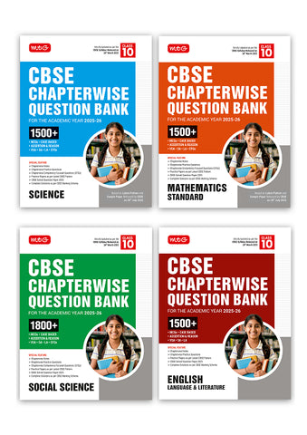 Class 10 – CBSE Chapterwise Question Bank Science, Mathematics, English and Social Science (For 2026 Board Exam)