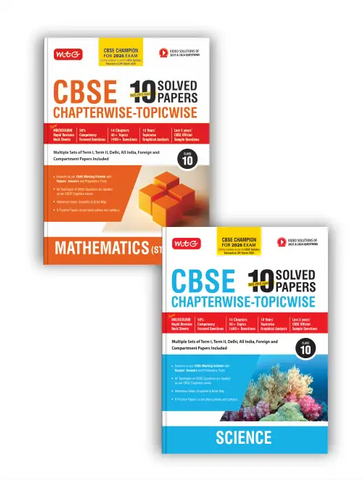 CBSE 10 Years (2025-2016) Chapterwise Topicwise Solved Papers Class 10 Science and Mathematics Standard (Set of 2 Books) – CBSE Champion For 2026 Exam | Video Solution of PYQs