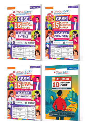 CBSE Class 12th 15 Sample Question Papers PCB + NEET UG 10 Mock Test Papers | 3600+ Practice Qs, HEQs, Mind Maps, Mnemonics, PYQs, Expert Tips & Exam Readiness, (Set of 4, for 2026 Exams)