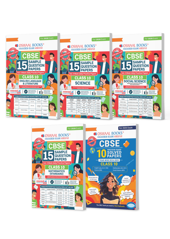 CBSE Sample Question Papers Class 10 Maths Standard , Science & Social Science (Set of 3 Books) (For Board Exams 2026)