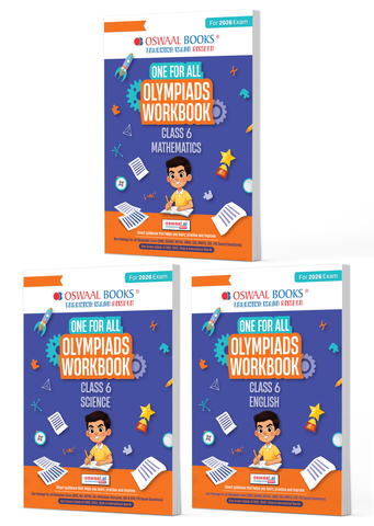 One For All Olympiad Workbook Class 6 (Set of 3 Books) Maths, Science & English For 2026 Exam