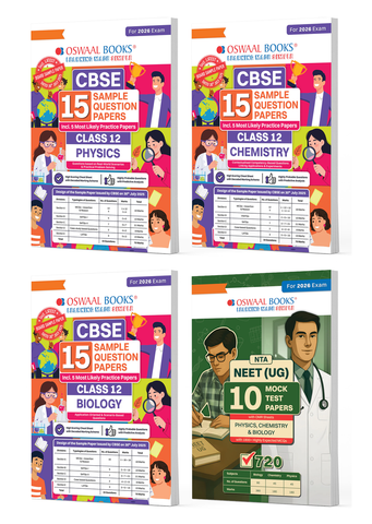 CBSE Sample Question Papers Class 12 Physics, Chemistry & Mathematics (Set of 3 Books) (For Board Exams 2026)