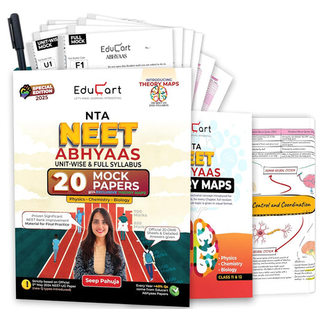Educart Abhyaas 20 NEET UG Mock Papers 2025 with Mind Maps (Includes Charts to avoid Choice Qs) Paperback – 13 February 2025